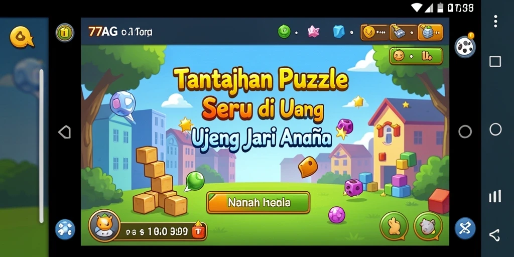 Tampilan gameplay 77AG dengan berbagai teka-teki menarik.