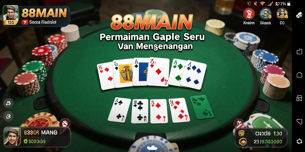 Tampilan gameplay seru di 88MAIN yang mencerminkan permainan Gaple.