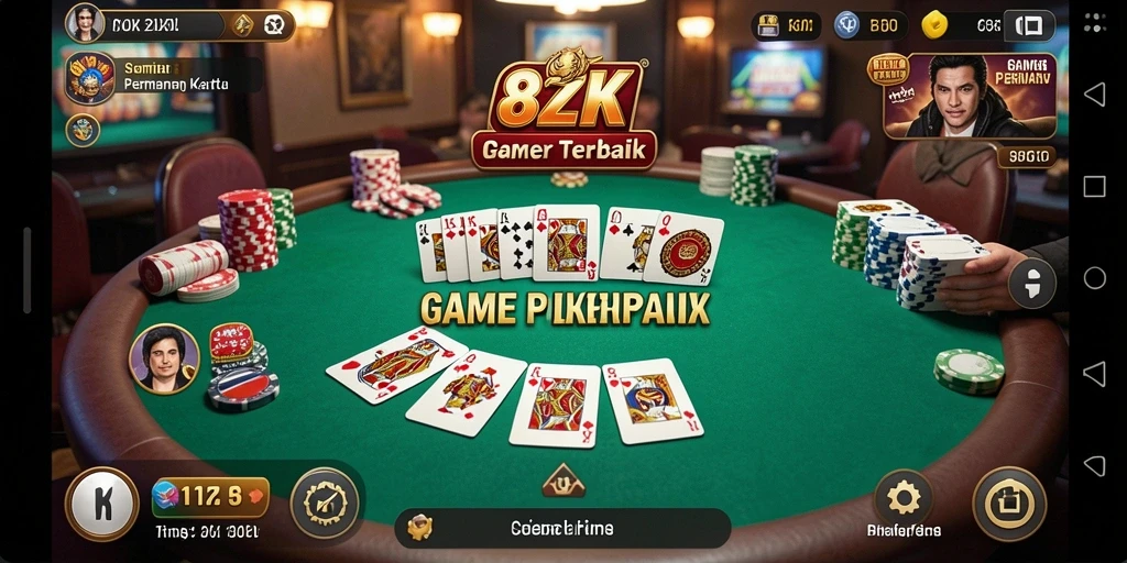 Tampilan gameplay poker yang menarik dan mendebarkan di 8ZK.