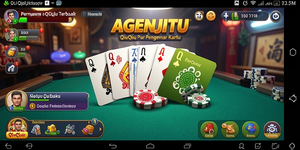Tampilan aktivitas bermain QiuQiu di AGENJITU yang seru.