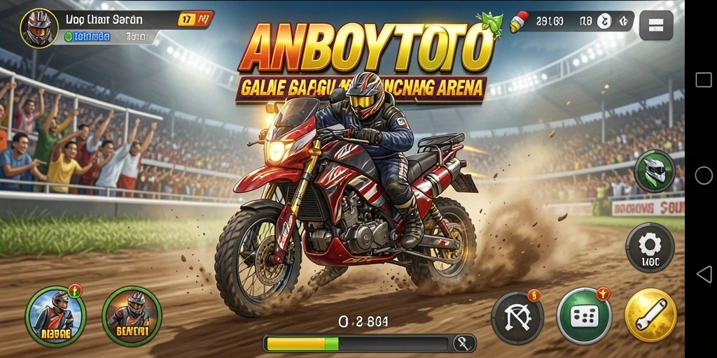 Tangkapan layar gameplay ANOBOYTOTO yang penuh aksi dan kecepatan.