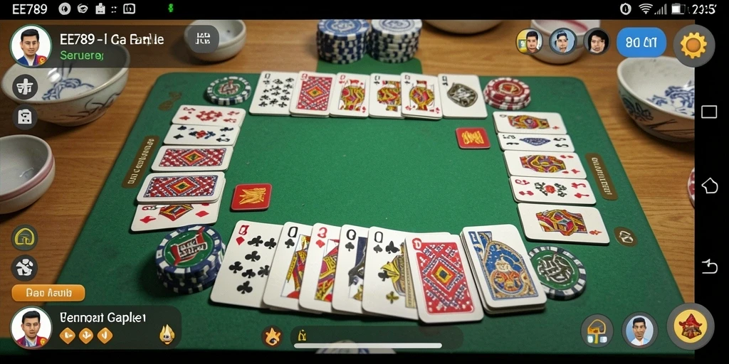 Tampilan gameplay seru Gaple di EE789 dengan grafis menarik.