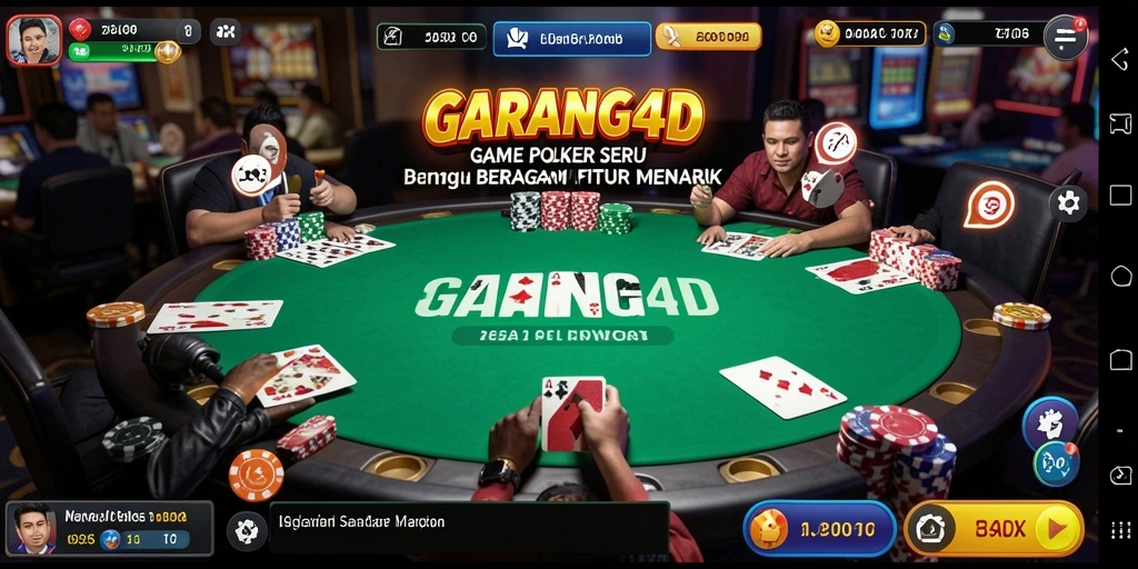 Screenshot gameplay <strong>GARANG4D</strong> yang menampilkan serunya permainan Poker.