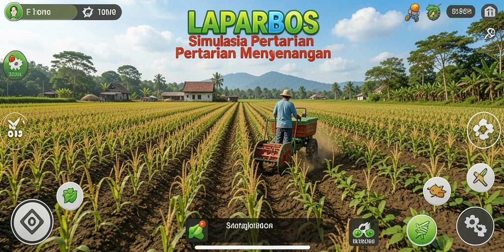 Screenshot gameplay menunjukkan aktivitas pertanian yang seru dan interaktif.