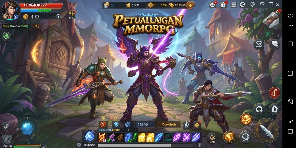Tangkapan layar gameplay LENGKAP777 yang menunjukkan aksi pertempuran seru.