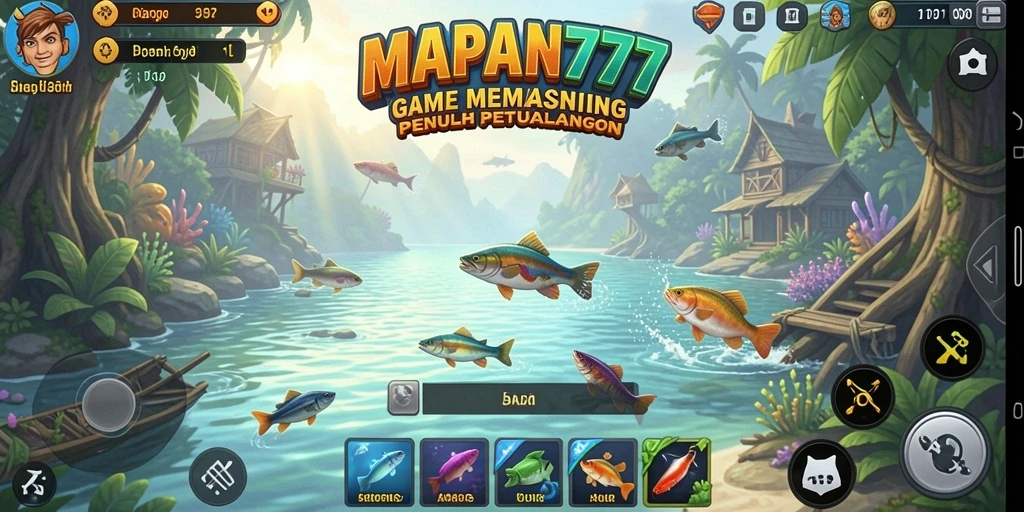 Tangkapan ikan besar di aliran sungai yang indah.