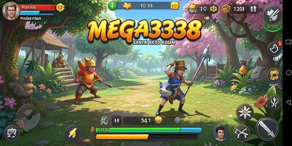 Tangkapan layar menarik dari gameplay MEGA338 yang penuh warna.