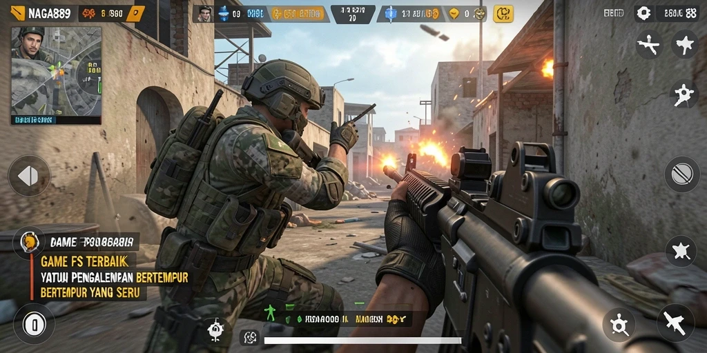 Tampilan action gameplay NAGA889 yang menegangkan dan seru.