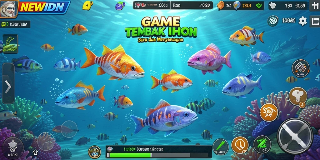 Tampilan menarik dari gameplay Tembak Ikan NEWIDN.