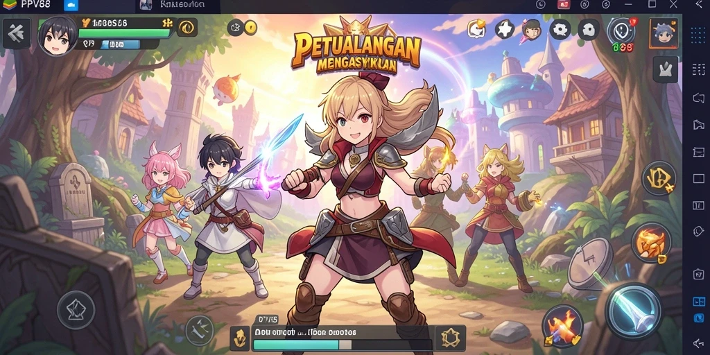 Tampilan gameplay PPV88 dengan karakter anime yang menawan.