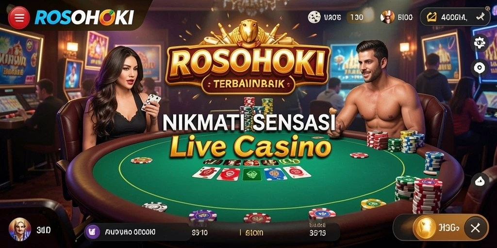 Gameplay seru di ROSOHOKI dengan dealer langsung.