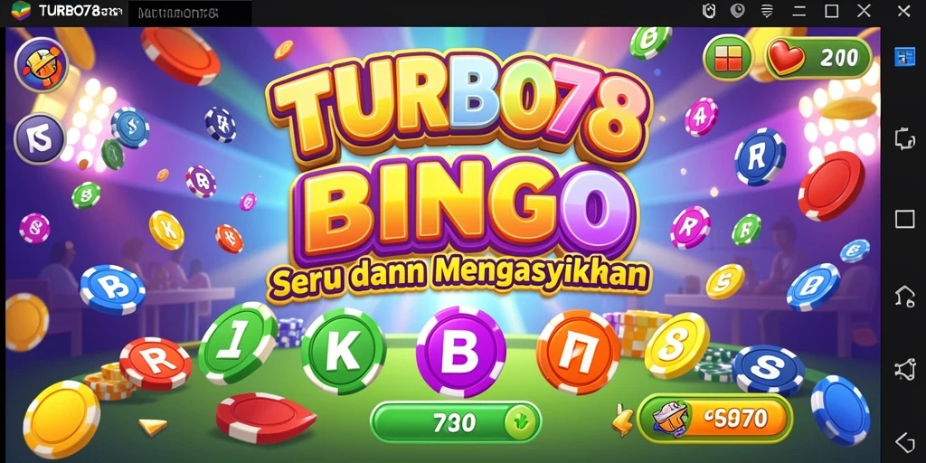 Tampilan gameplay menarik dari TURBO78 dengan tema Bingo penuh warna.