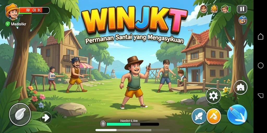 Screenshot WINJKT menampilkan gameplay santai yang seru.